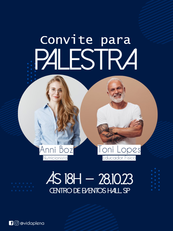 Convite para Palestra com Foto para Editar Online Convite para Palestra com Foto para Editar Online