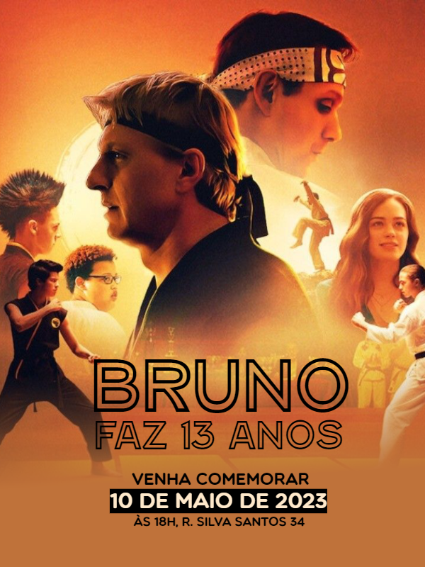 Convite Aniversário Cobra Kai com Personagens para Editar Online Convite Aniversário Cobra Kai com Personagens para Editar Online