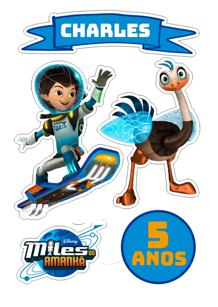 Topo de Bolo Aniversário Miles do Amanhã para Editar Online Topo de Bolo Aniversário Miles do Amanhã para Editar Online