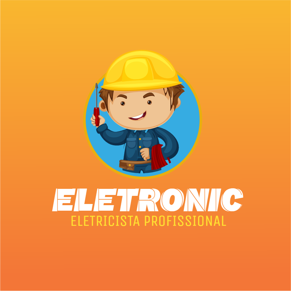 Logo Eletricista Profissional para Editar Online Logo Eletricista Profissional para Editar Online
