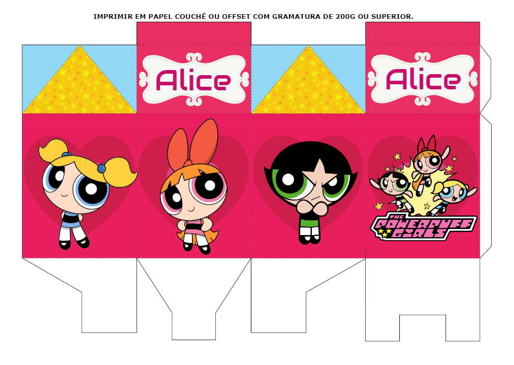 Caixa Milk Meninas Super Poderosas para Editar e Imprimir Caixa Milk Meninas Super Poderosas para Editar e Imprimir