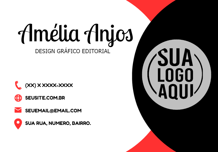 Cartão de Visita Profissional e Moderno para Editar Online Cartão de Visita Profissional e Moderno para Editar Online