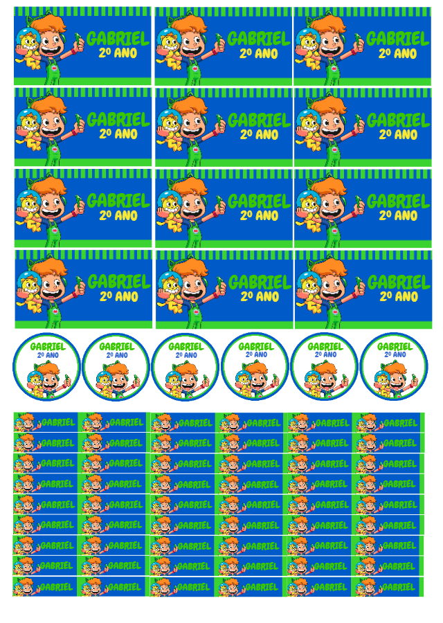 Kit de Etiquetas Escolares Gato Galáctico para Editar Kit de Etiquetas Escolares Gato Galáctico para Editar