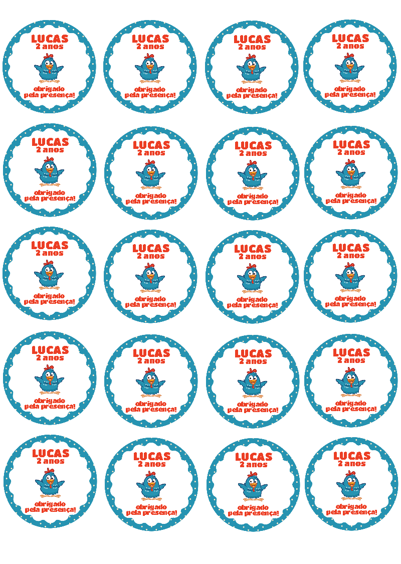 Tag de Aniversário Galinha Pintadinha para Editar Online Tag de Aniversário Galinha Pintadinha para Editar Online