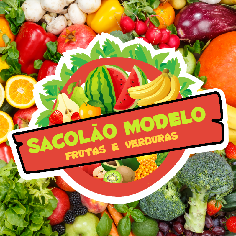 Logo para Sacolão e Hortifruti com Frutas para Editar Online Logo para Sacolão e Hortifruti com Frutas para Editar Online