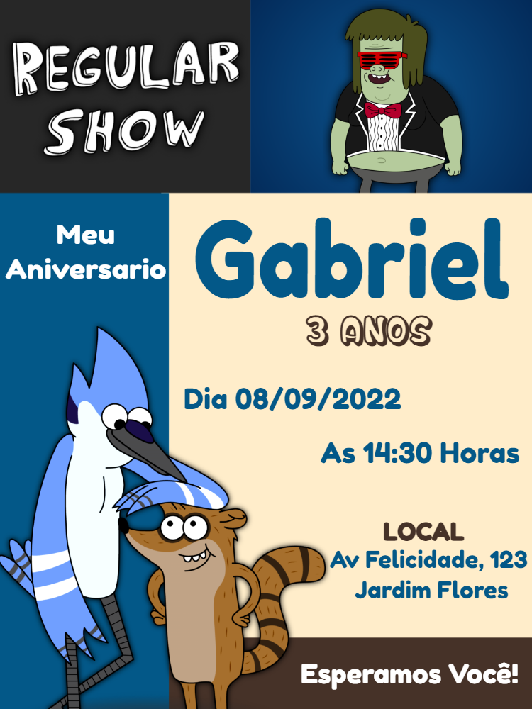 Convite Aniversário Apenas um Show com Personagens para Editar Convite Aniversário Apenas um Show com Personagens para Editar