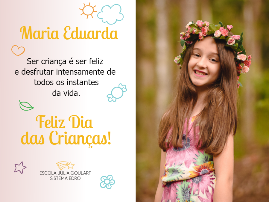 Cartão Dia das Crianças com Foto para Editar Online Cartão Dia das Crianças com Foto para Editar Online