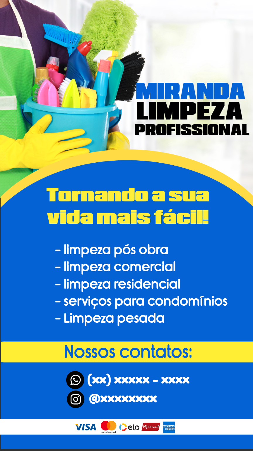 Flyer de Limpeza Profissional para Editar Online e Divulgar Flyer de Limpeza Profissional para Editar Online e Divulgar
