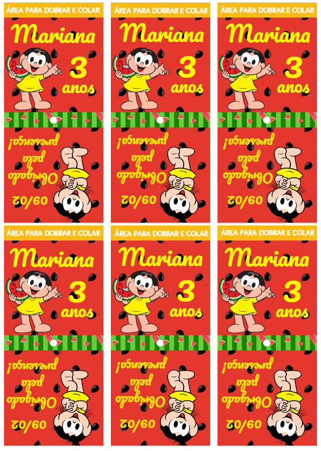 Capa para Pirulito Festa Magali para Editar e Imprimir Capa para Pirulito Festa Magali para Editar e Imprimir