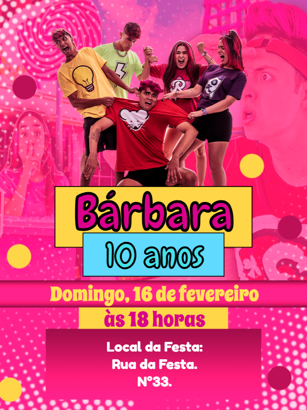 Convite de Aniversário Emilly Vicky para Editar Online Convite de Aniversário Emilly Vicky para Editar Online