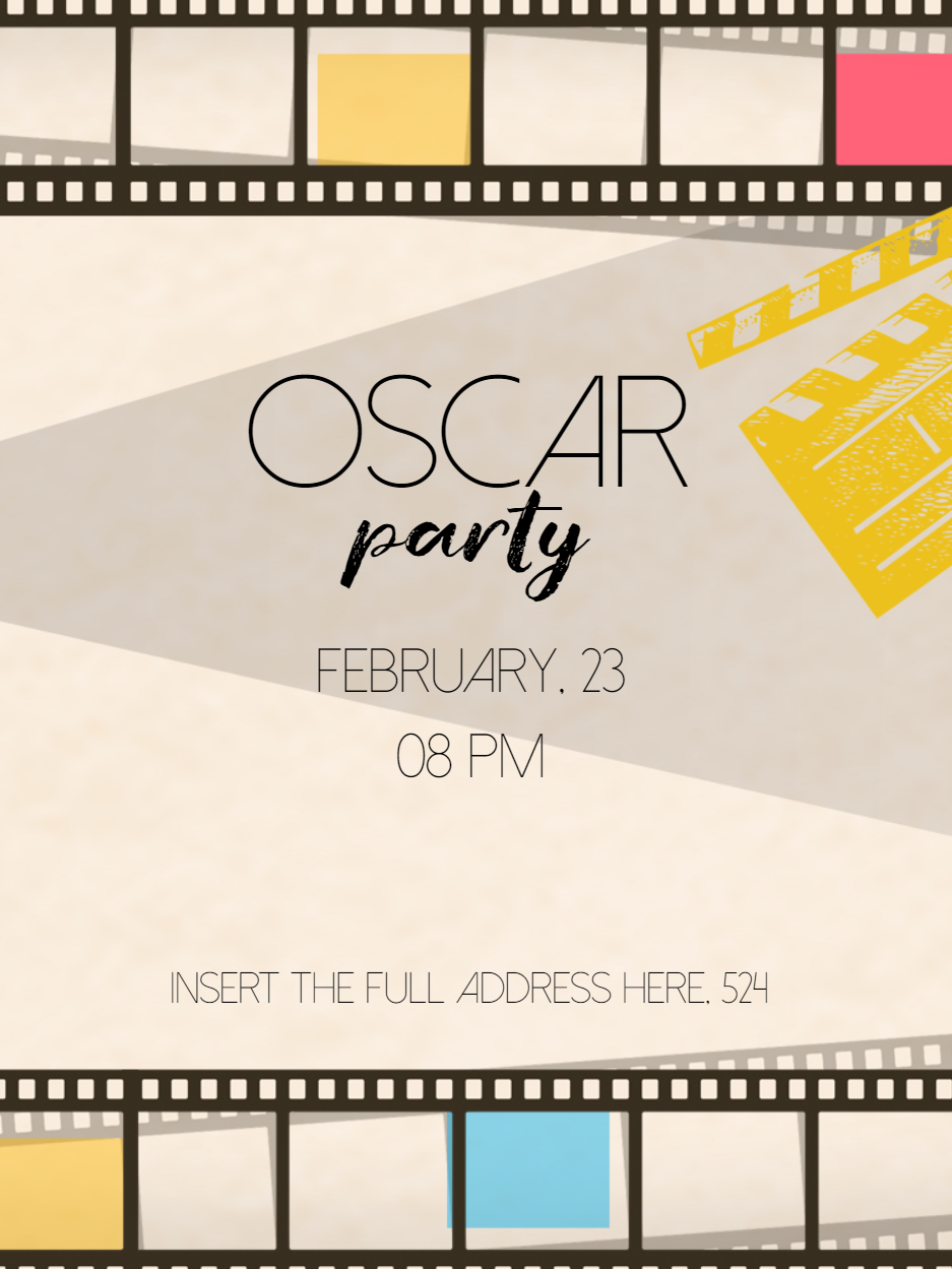Awards Night Party Invitation with Film Theme to Edit Online Awards Night Party Invitation with Film Theme to Edit Online