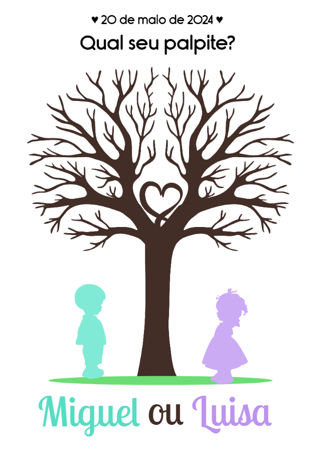 Árvore de Palpites Chá Revelação para Editar Online Árvore de Palpites Chá Revelação para Editar Online