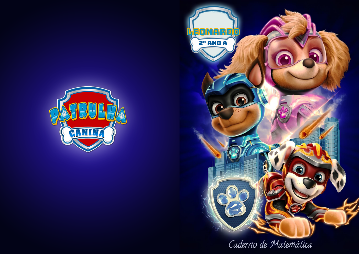 Adesivo Capa de Caderno Patrulha Canina para Editar Online Adesivo Capa de Caderno Patrulha Canina para Editar Online