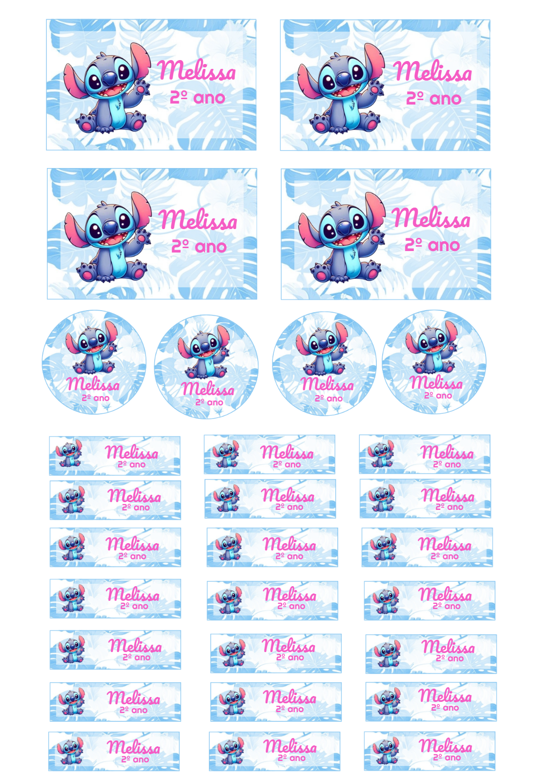 Kit Etiqueta Escolar Stitch para Editar e Imprimir Kit Etiqueta Escolar Stitch para Editar e Imprimir