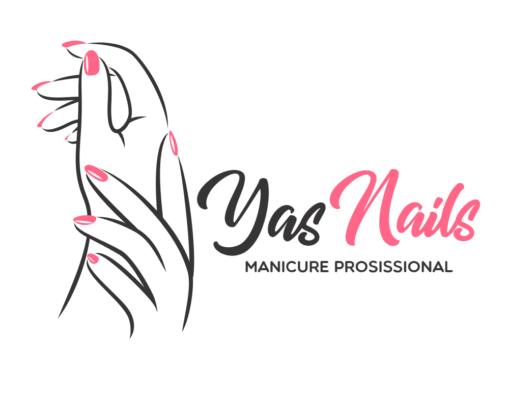 Logo Manicure Profissional com Mão Desenhada para Editar Logo Manicure Profissional com Mão Desenhada para Editar