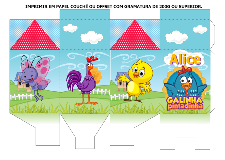 Caixa Milk Aniversário Galinha Pintadinha para Editar Online Caixa Milk Aniversário Galinha Pintadinha para Editar Online