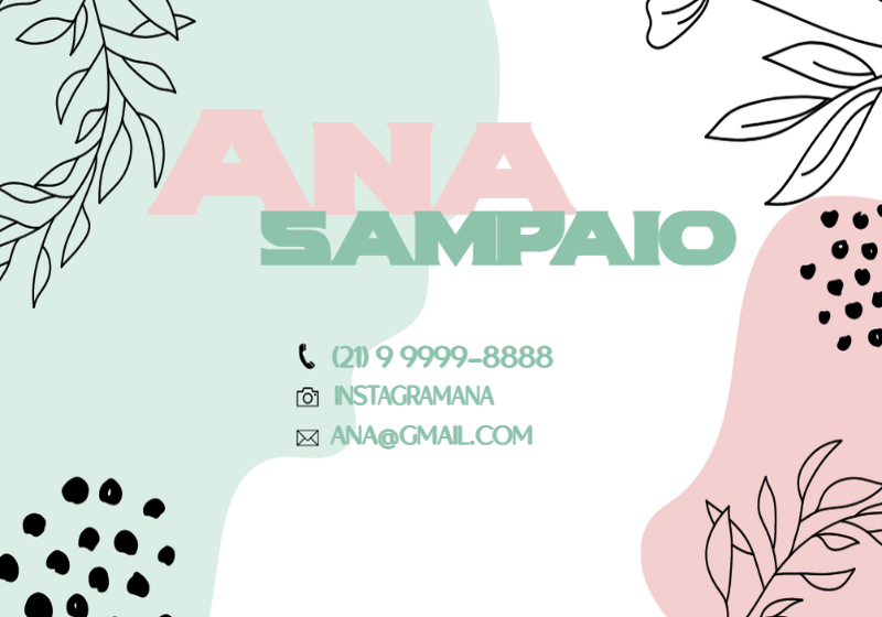 Cartão de Visita Floral Moderno para Editar Online Cartão de Visita Floral Moderno para Editar Online