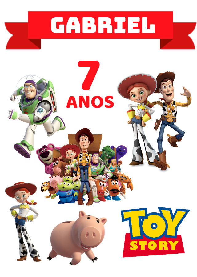 Topo de Bolo Toy Story com Personagens para Editar Online Topo de Bolo Toy Story com Personagens para Editar Online