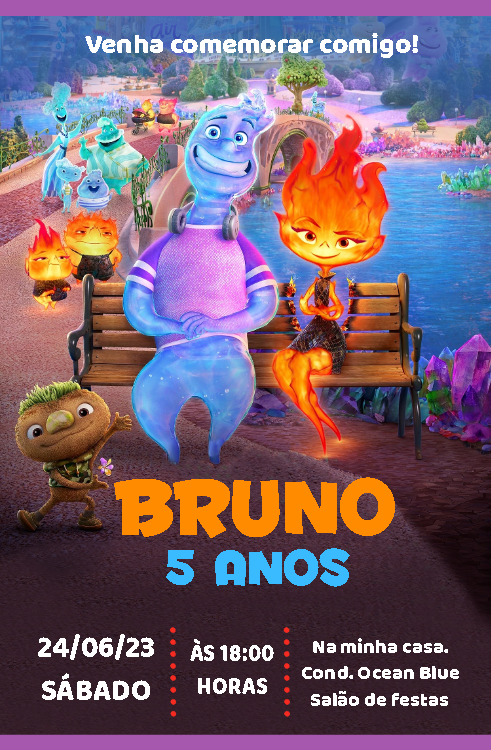 Convite Aniversário Elementos para Editar Online e Imprimir Convite Aniversário Elementos para Editar Online e Imprimir