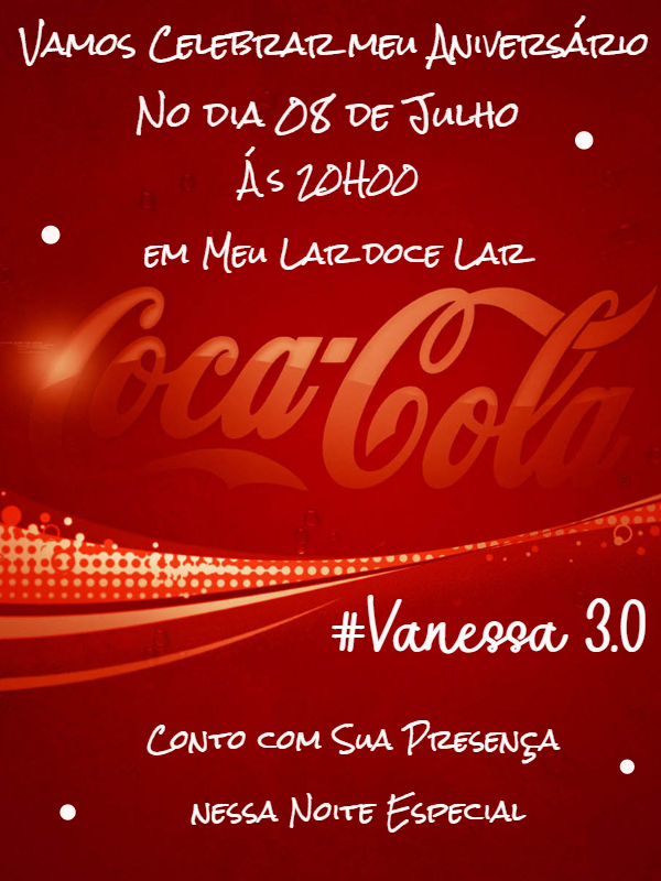 Convite de Aniversário Coca Cola para Editar Online Convite de Aniversário Coca Cola para Editar Online