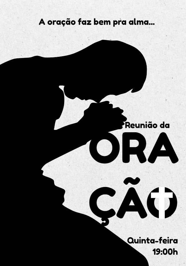 Convite Reunião de Oração com Silhueta para Editar Online Convite Reunião de Oração com Silhueta para Editar Online