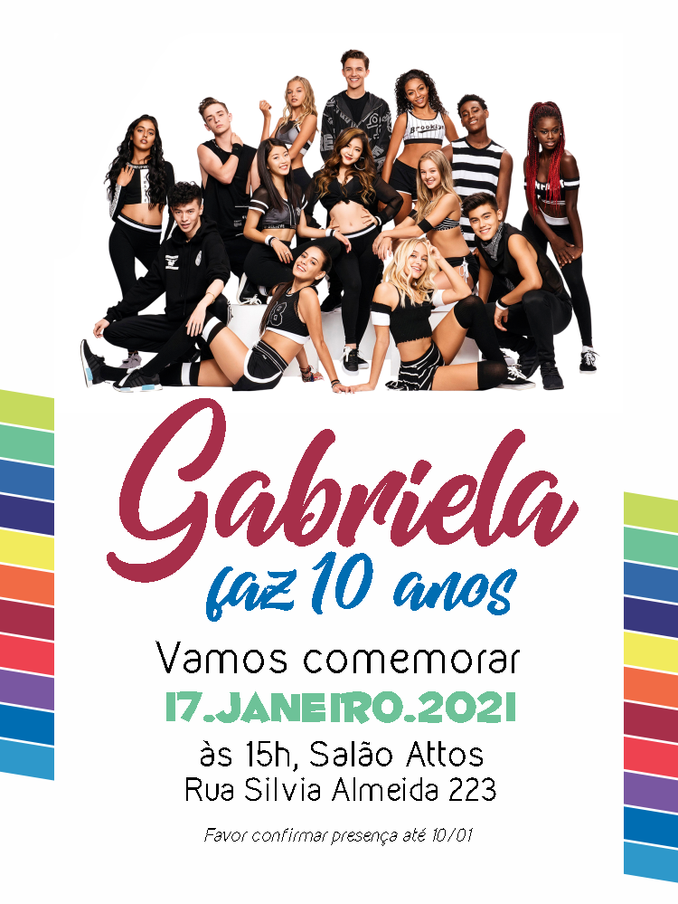 Convite de Aniversário Now United com Foto para Editar Online Convite de Aniversário Now United com Foto para Editar Online