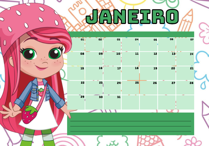 Planner Editável da Moranguinho para Organizar e Imprimir Planner Editável da Moranguinho para Organizar e Imprimir