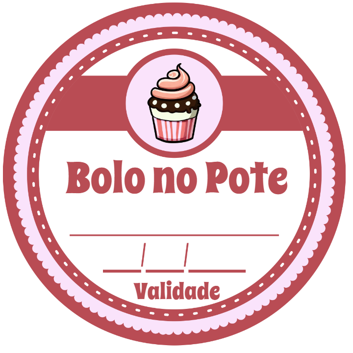 Adesivo Editável para Bolo no Pote e Doces para Imprimir Adesivo Editável para Bolo no Pote e Doces para Imprimir