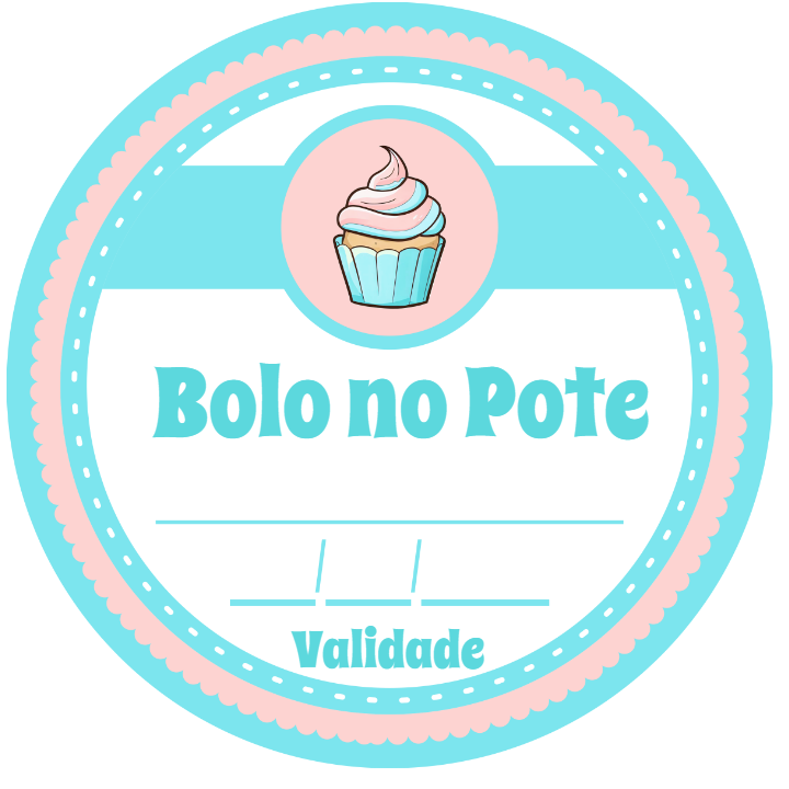 Adesivo para Bolo no Pote com Cupcake para Editar Online Adesivo para Bolo no Pote com Cupcake para Editar Online
