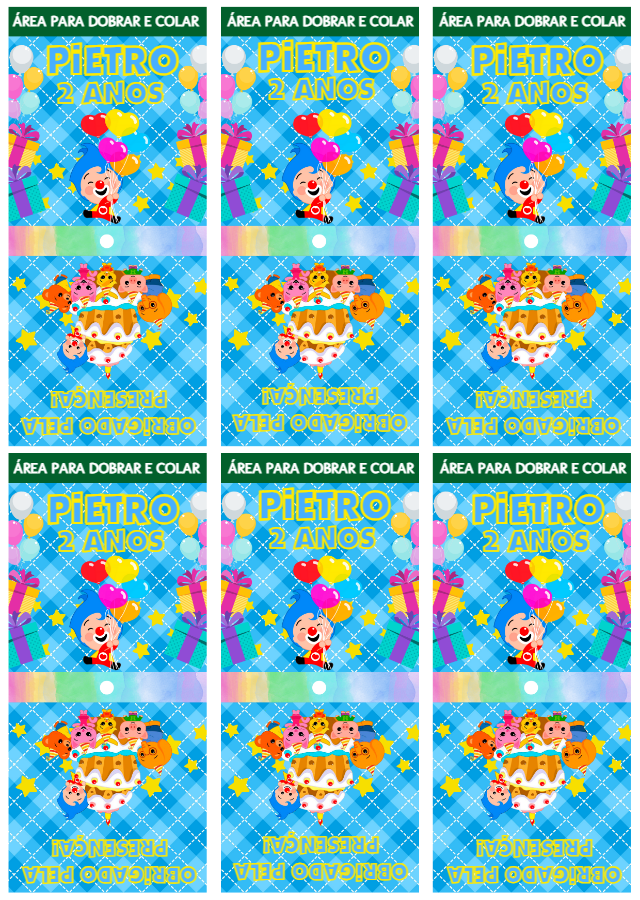 Capa para Pirulito Aniversário Palhaço Plim Plim para Editar Capa para Pirulito Aniversário Palhaço Plim Plim para Editar