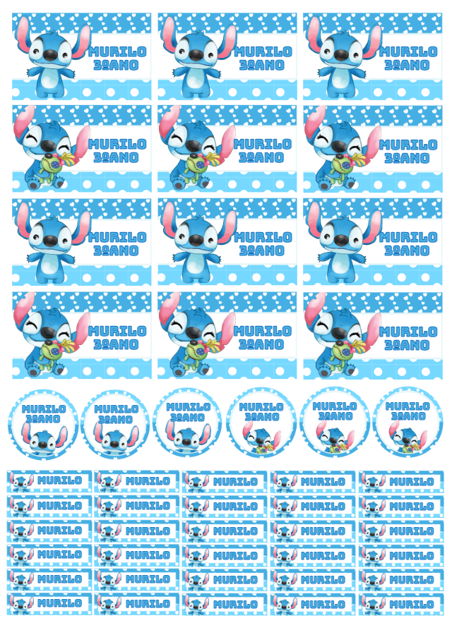 Kit Etiqueta Escolar Stitch para Editar e Imprimir Kit Etiqueta Escolar Stitch para Editar e Imprimir