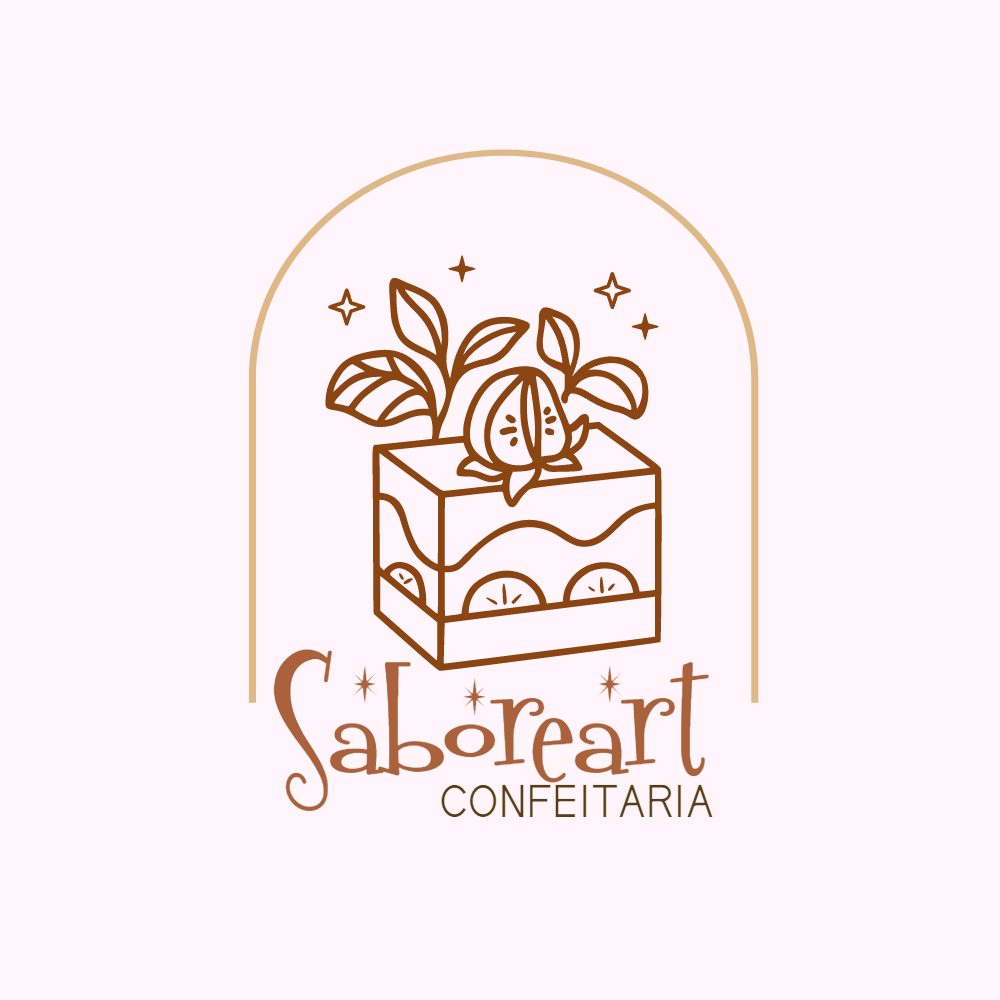 Logo Editável para Confeitaria com Ramo para Editar Logo Editável para Confeitaria com Ramo para Editar
