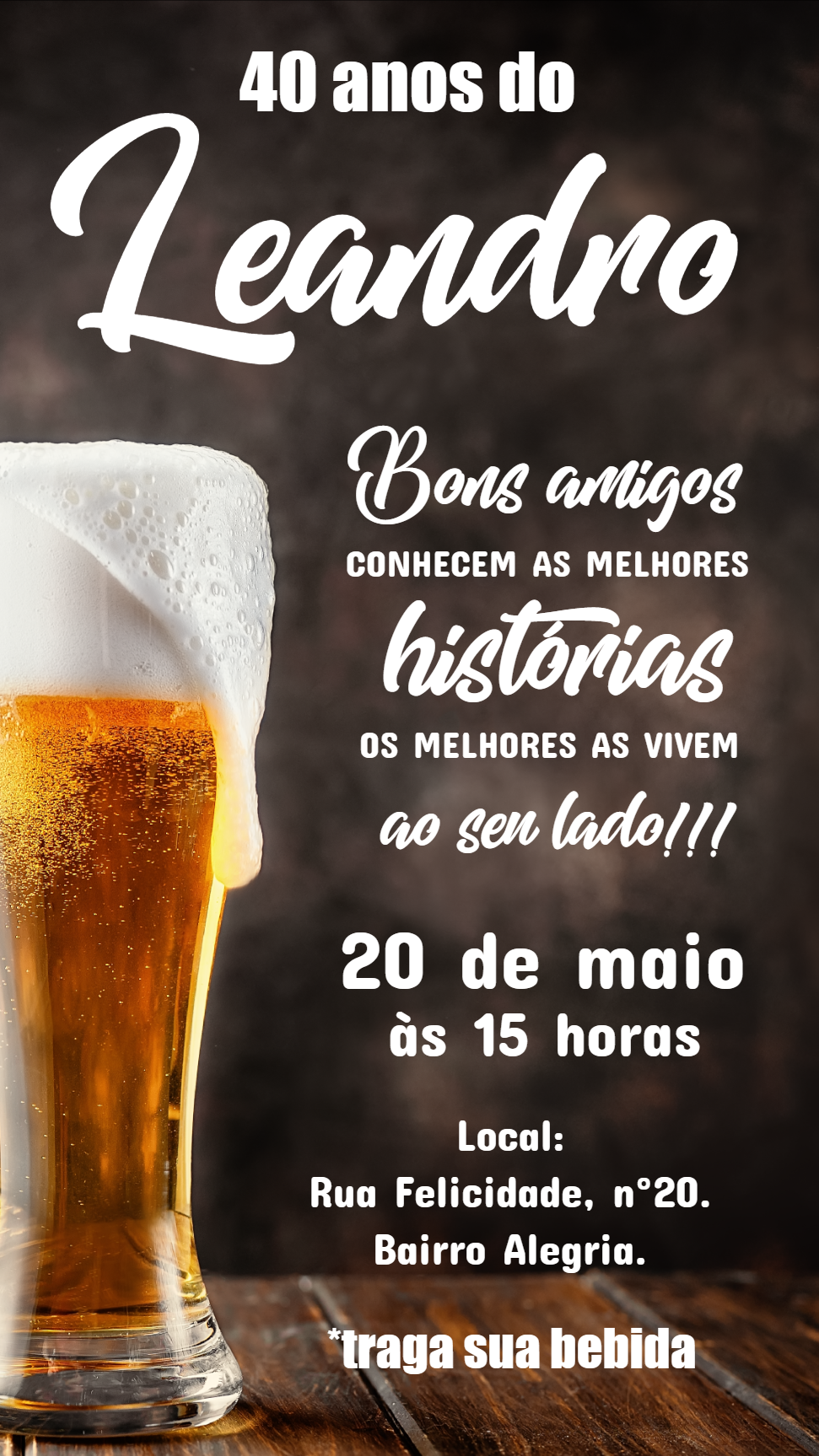 Convite de Aniversário Masculino Cerveja para Editar Online Convite de Aniversário Masculino Cerveja para Editar Online
