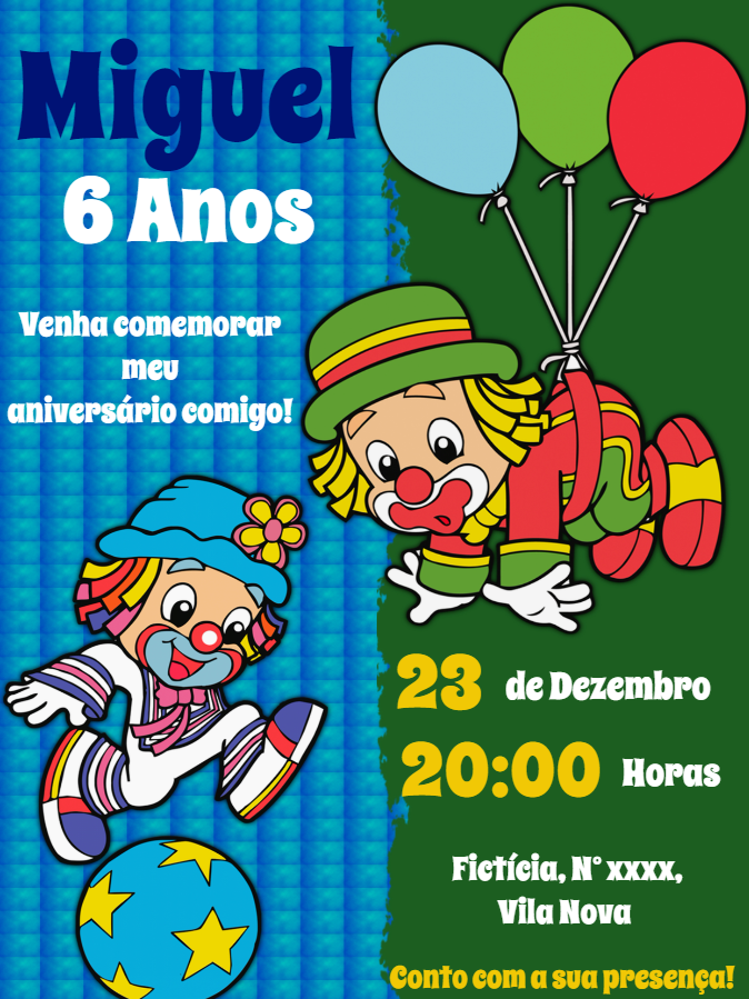 Convite de Aniversário Patati e Patatá para Editar Online Convite de Aniversário Patati e Patatá para Editar Online