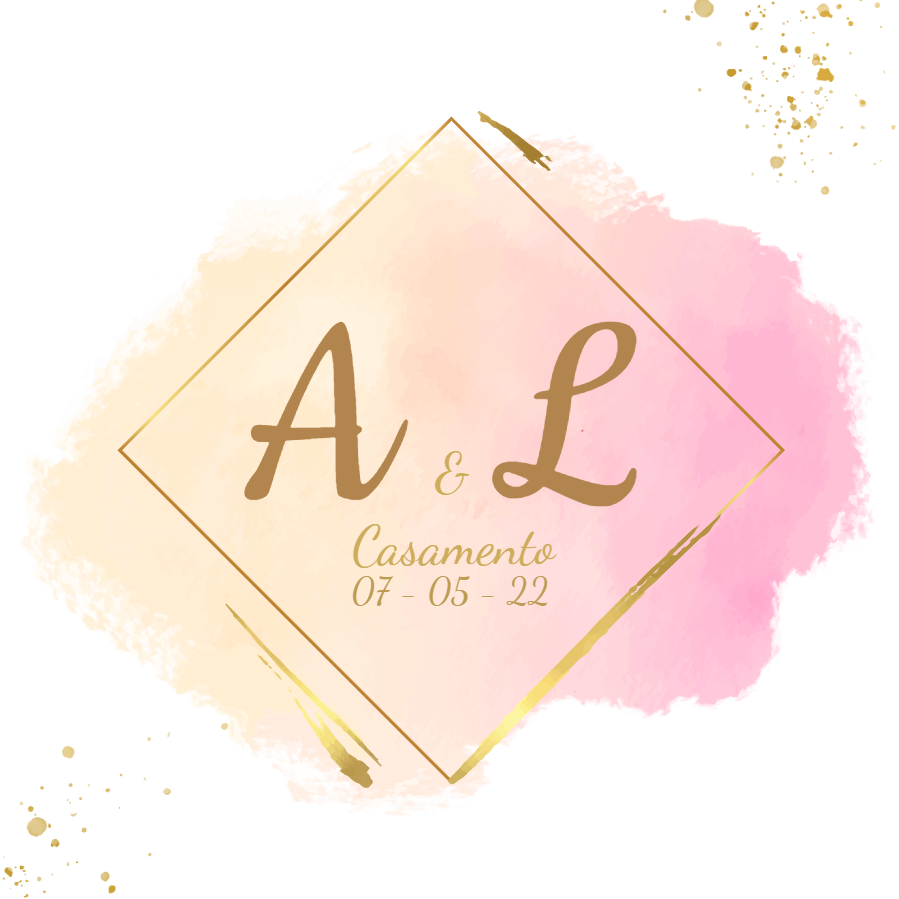 Logo Monograma de Casamento Aquarela para Editar Online Logo Monograma de Casamento Aquarela para Editar Online