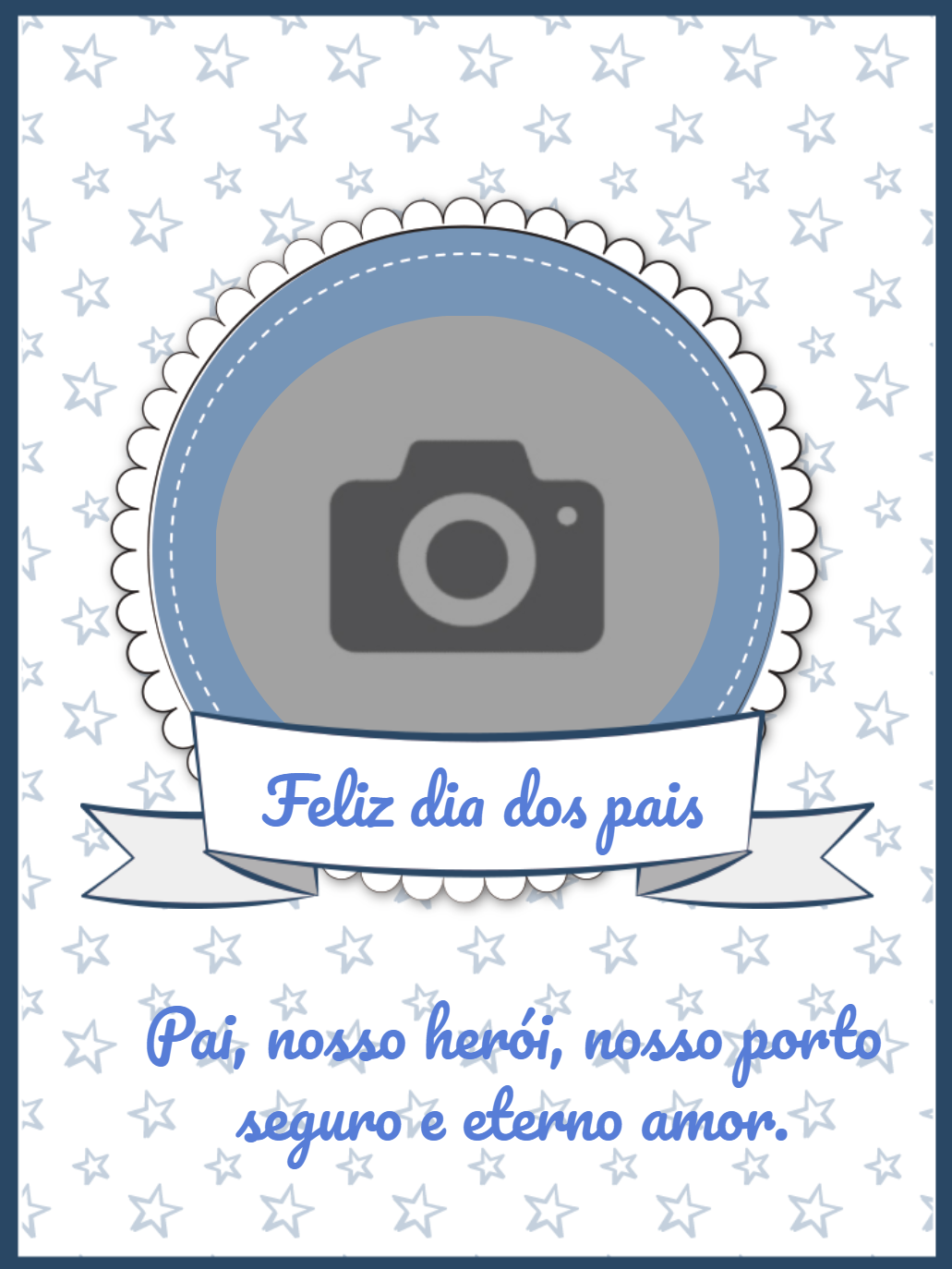 Cartão Dia dos Pais com Foto para Editar Online Cartão Dia dos Pais com Foto para Editar Online