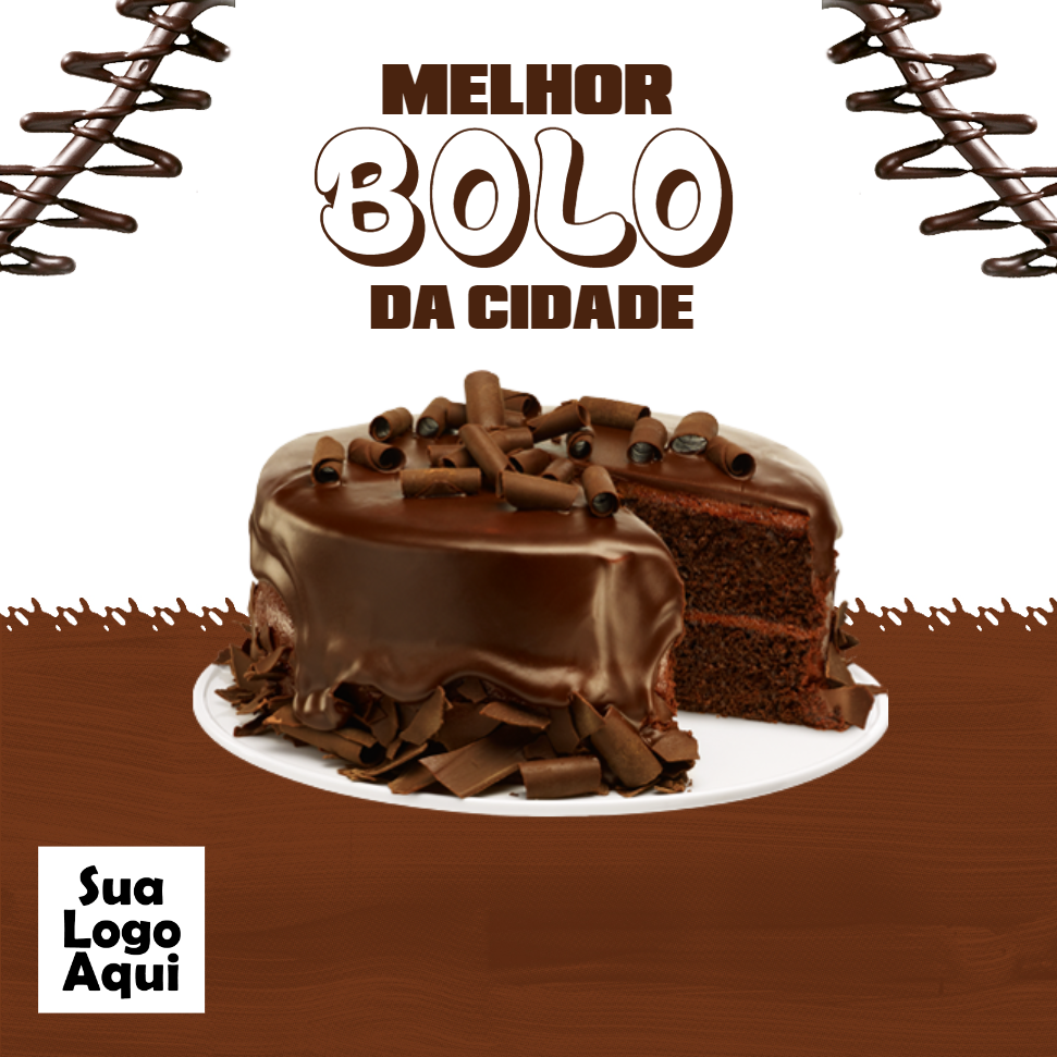 Post de Bolo para Confeitaria Editável Online Post de Bolo para Confeitaria Editável Online