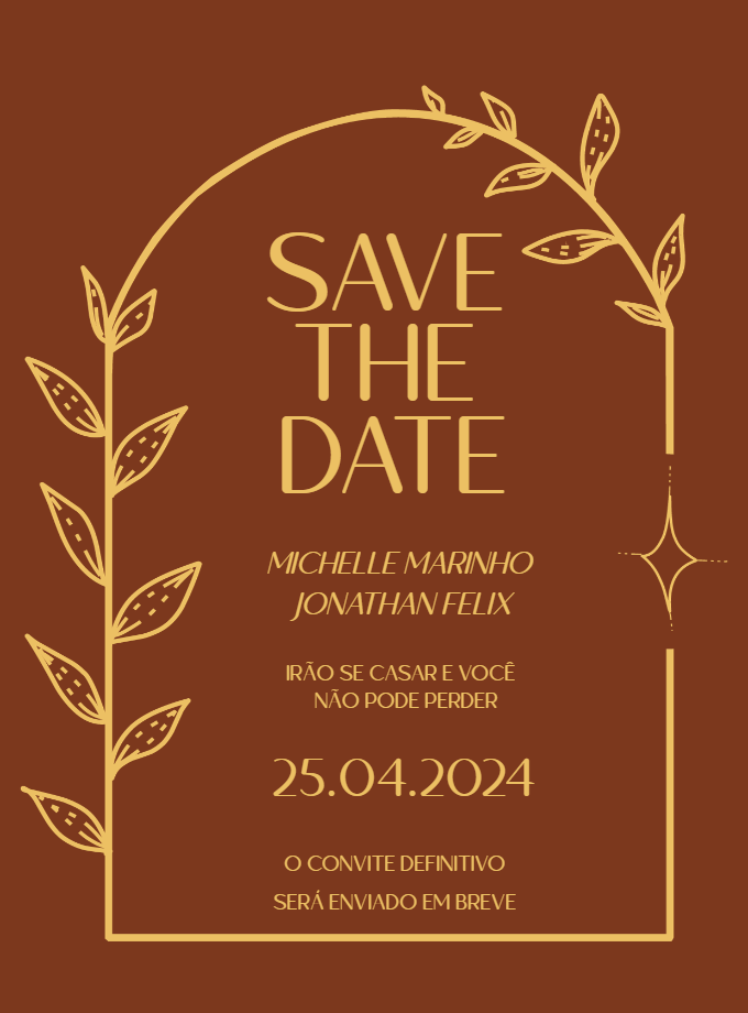 Convite Save the Date Casamento Terracota para Editar Online Convite Save the Date Casamento Terracota para Editar Online