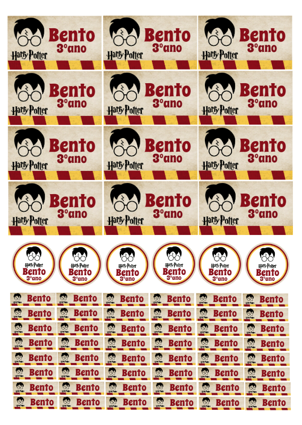 Kit Etiqueta Escolar Harry Potter Editável Online Kit Etiqueta Escolar Harry Potter Editável Online