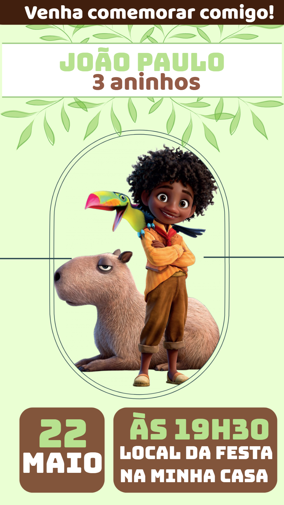 Convite Aniversário Encanto Antônio Madrigal para Editar Online Convite Aniversário Encanto Antônio Madrigal para Editar Online