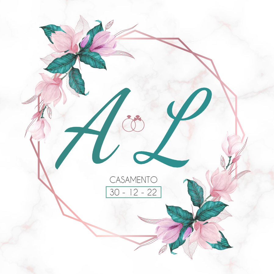 Logo Monograma Floral para Casamento para Editar Online Logo Monograma Floral para Casamento para Editar Online