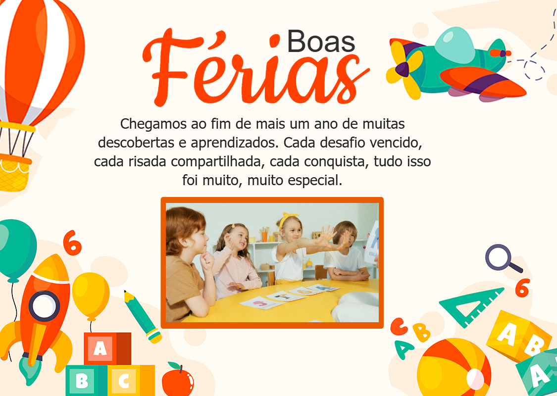 Cartão Boas Férias com Foto para Editar Online Cartão Boas Férias com Foto para Editar Online