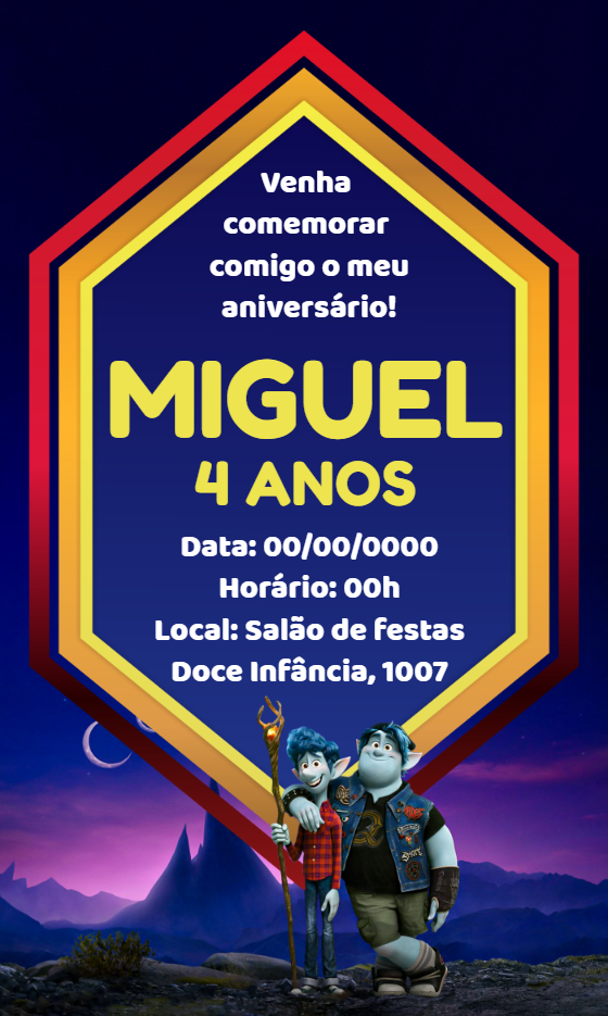 Convite de Aniversário Dois Irmãos para Editar Online Convite de Aniversário Dois Irmãos para Editar Online