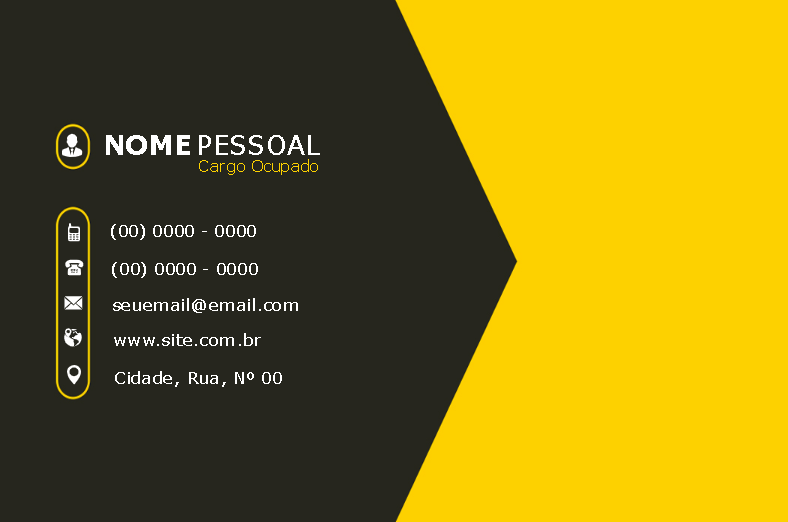 Cartão de Visita Profissional e Moderno para Editar Online Cartão de Visita Profissional e Moderno para Editar Online