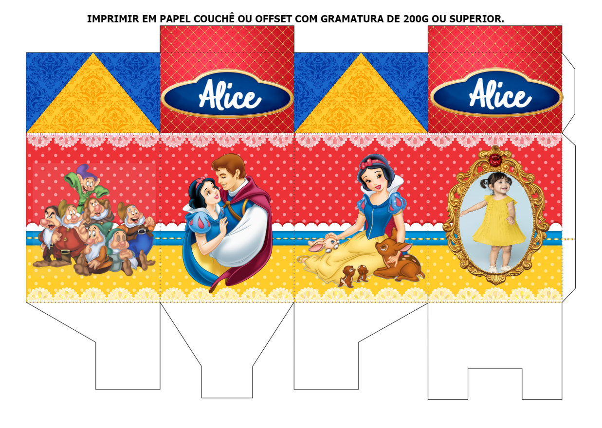 Caixa Milk Branca de Neve com Foto para Editar Online Caixa Milk Branca de Neve com Foto para Editar Online