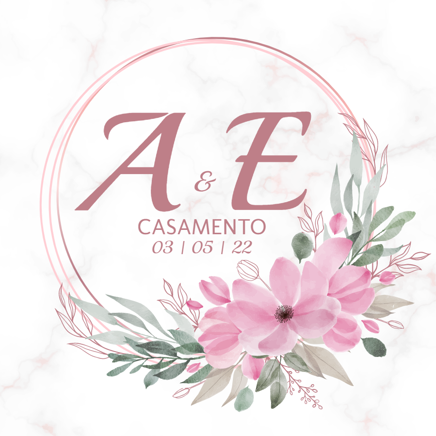 Logo Monograma Floral de Casamento para Editar Online Logo Monograma Floral de Casamento para Editar Online