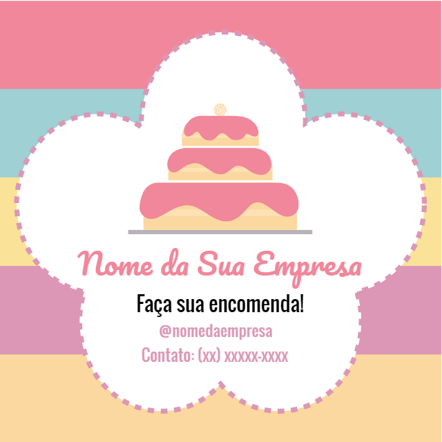 Logo Editável para Confeitaria com Bolo para Editar Online