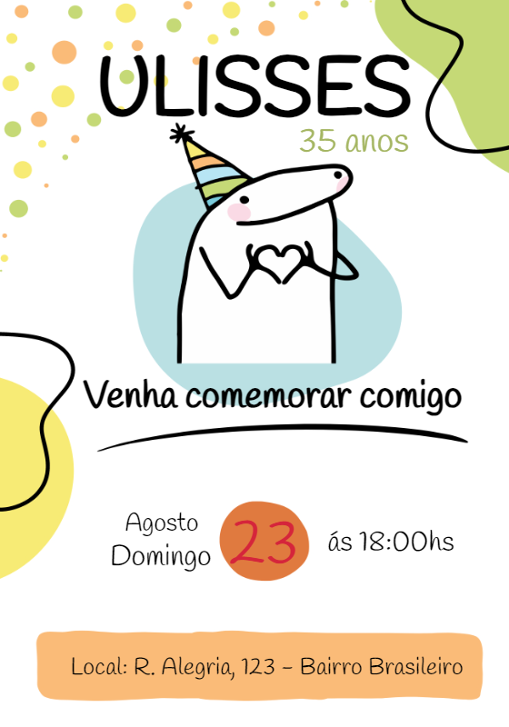 Convite de Aniversário Flork Meme Engraçado para Editar Online Convite de Aniversário Flork Meme Engraçado para Editar Online