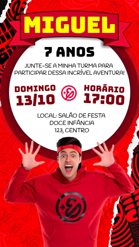 Convite de Aniversário Enaldinho para Editar Online Convite de Aniversário Enaldinho para Editar Online