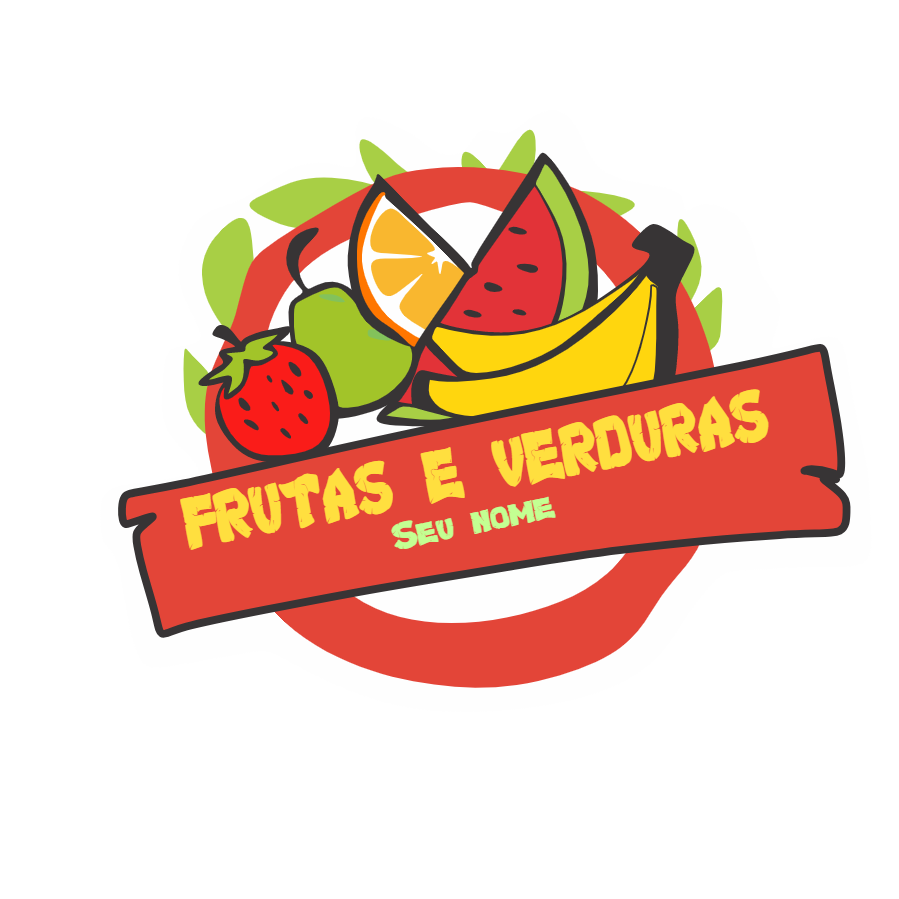Logo Hortifruti com Frutas Coloridas para Editar Online Logo Hortifruti com Frutas Coloridas para Editar Online